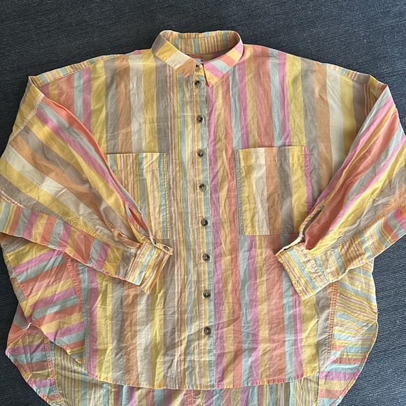 NWT Urban Outfitters BDG Oversized Striped Button Down 100% Cotton Size Small - Picture 13 of 13